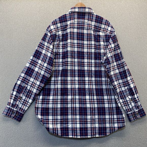 Duluth Trading Co Flannel Shirt Plaid Men's Large Tall - Picture 2 of 9